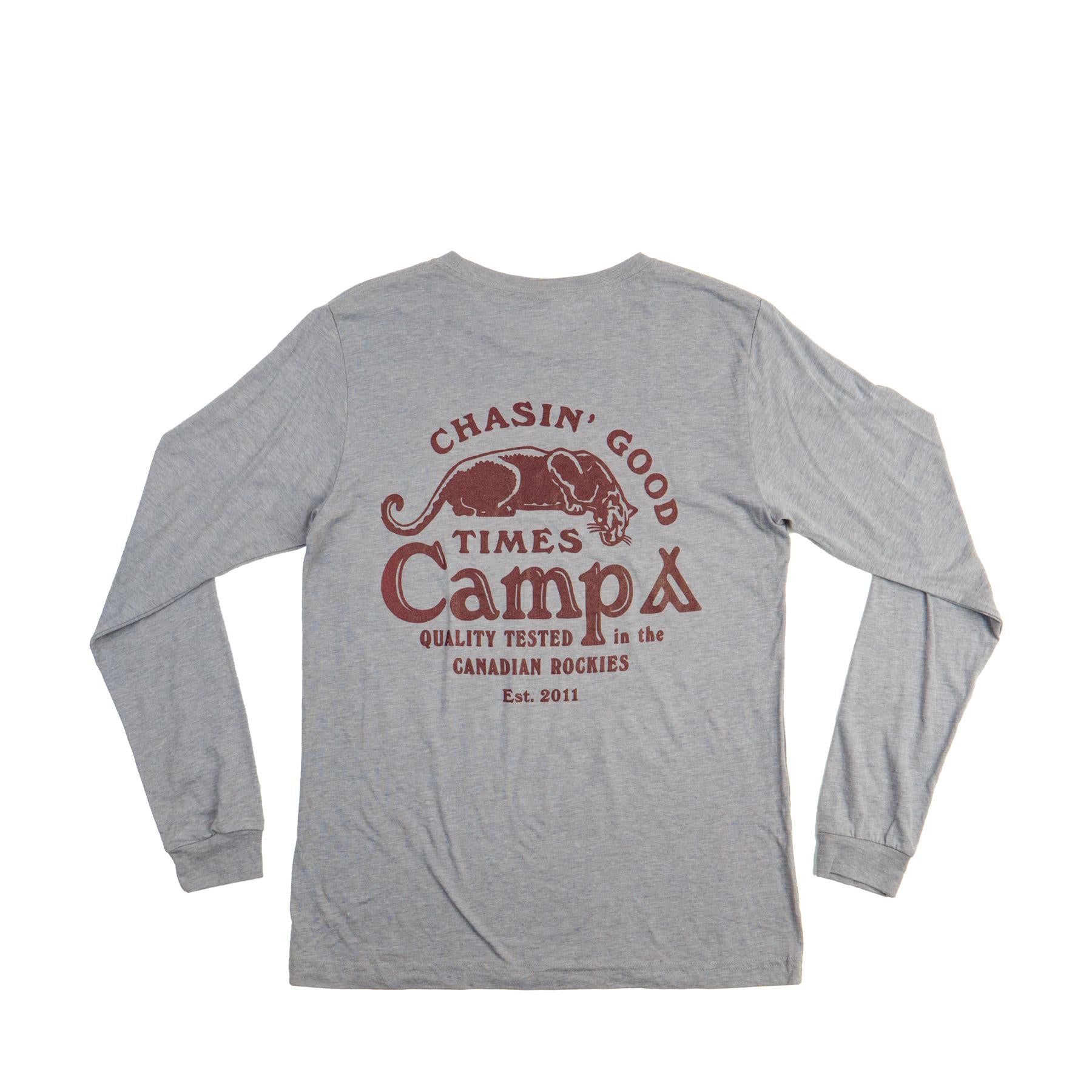 Camp Chasin' Good Times long sleeve tee — available at Norwood