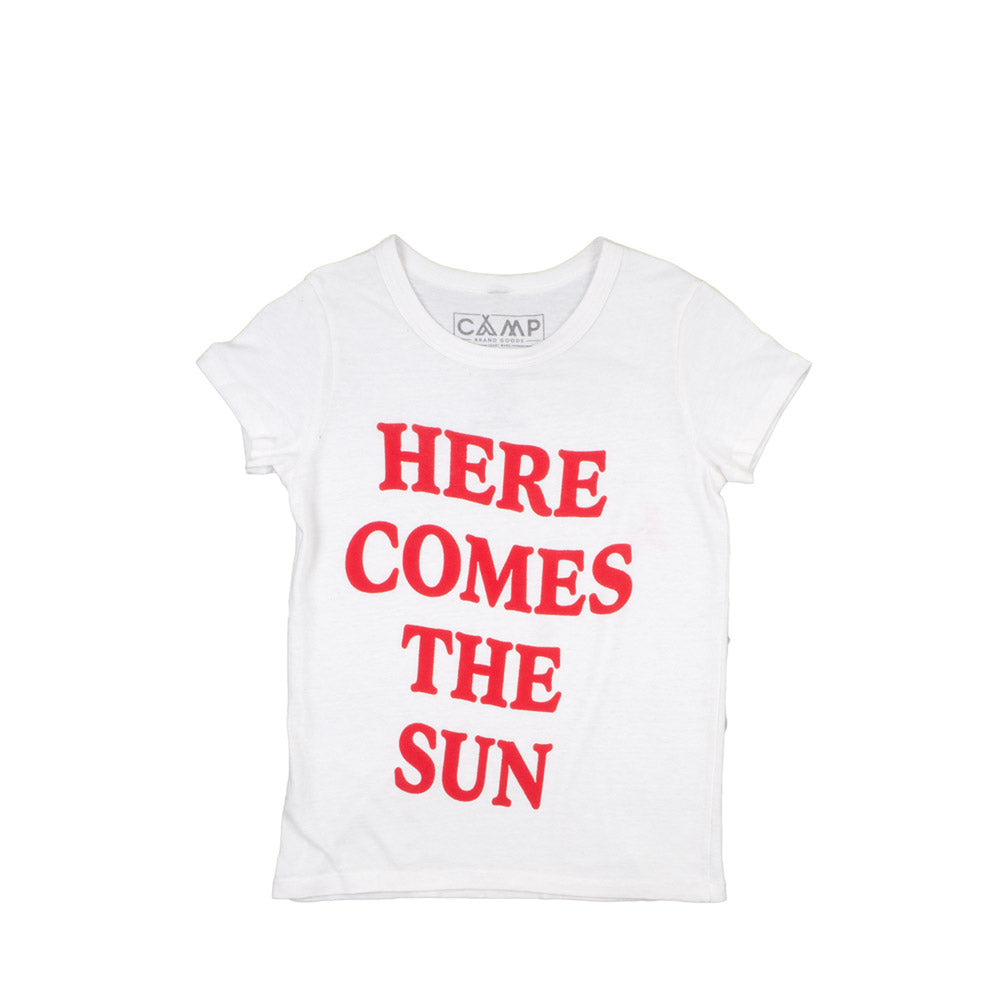 Camp Brand Goods Womens Here Comes the Sun Classic tee — available at Norwood