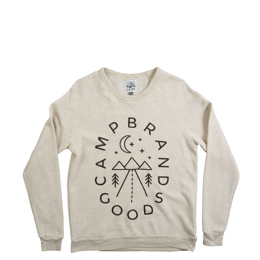 Camp Brand Goods Night Sky Crewneck — available at Norwood