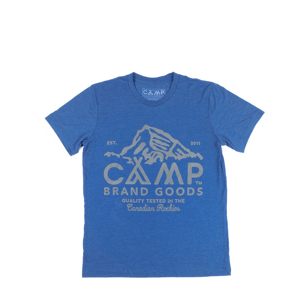 Camp Brand Goods Peak Logo Tee — available at Norwood