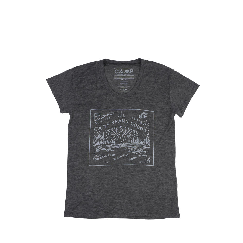 Camp Brand Goods Womens Camp Stamp Loose tee — available at Norwood