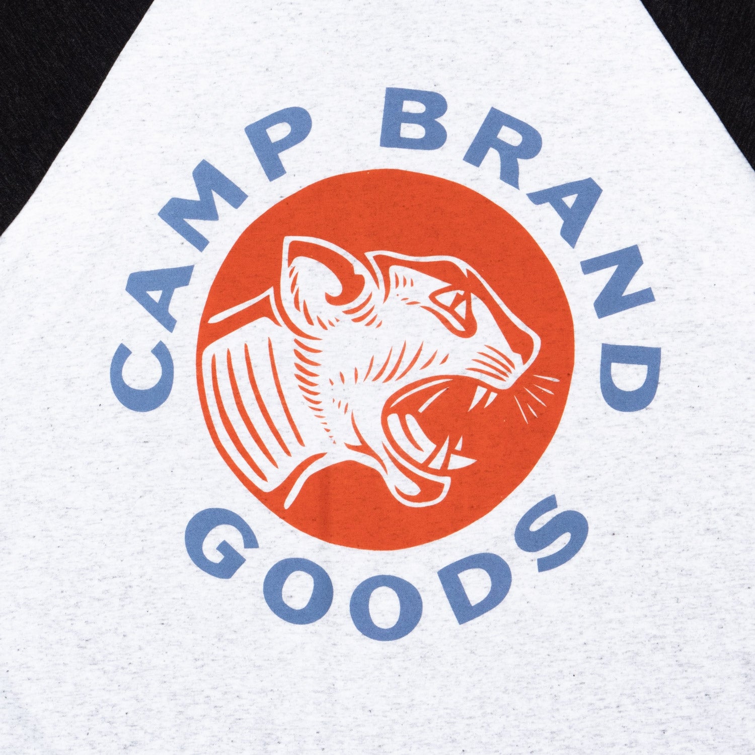 Camp Brand Goods Cat's Meow unisex baseball tee — available at Norwood