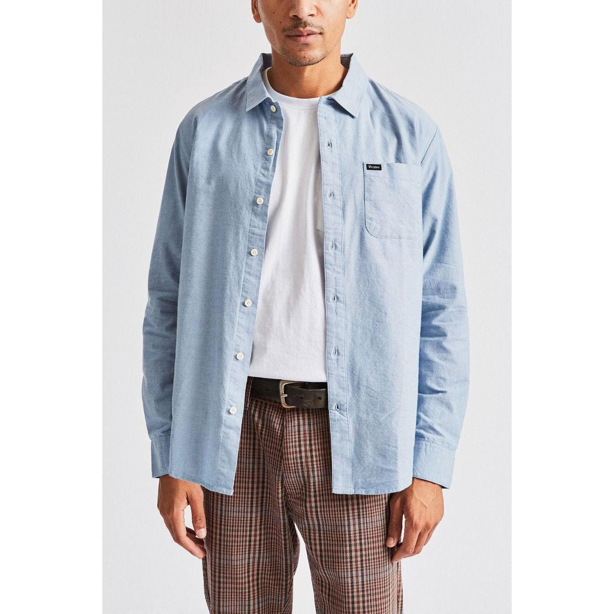 Brixton Charter Oxford L/S shirt — available at Norwood