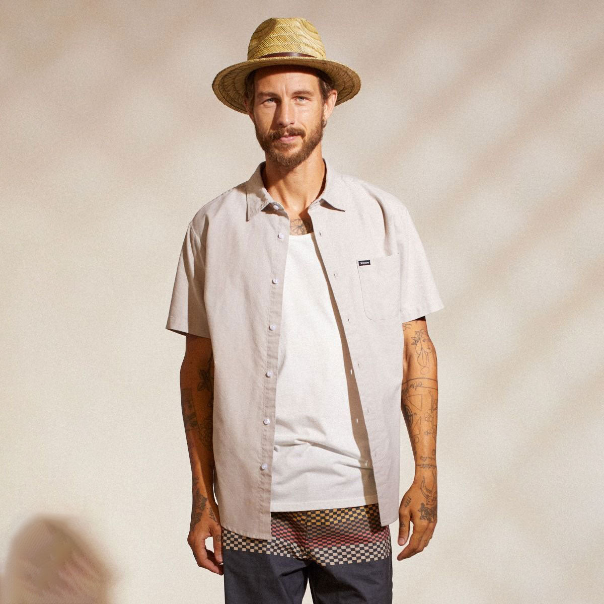 Brixton Charter Oxford s/s woven shirt — available at Norwood