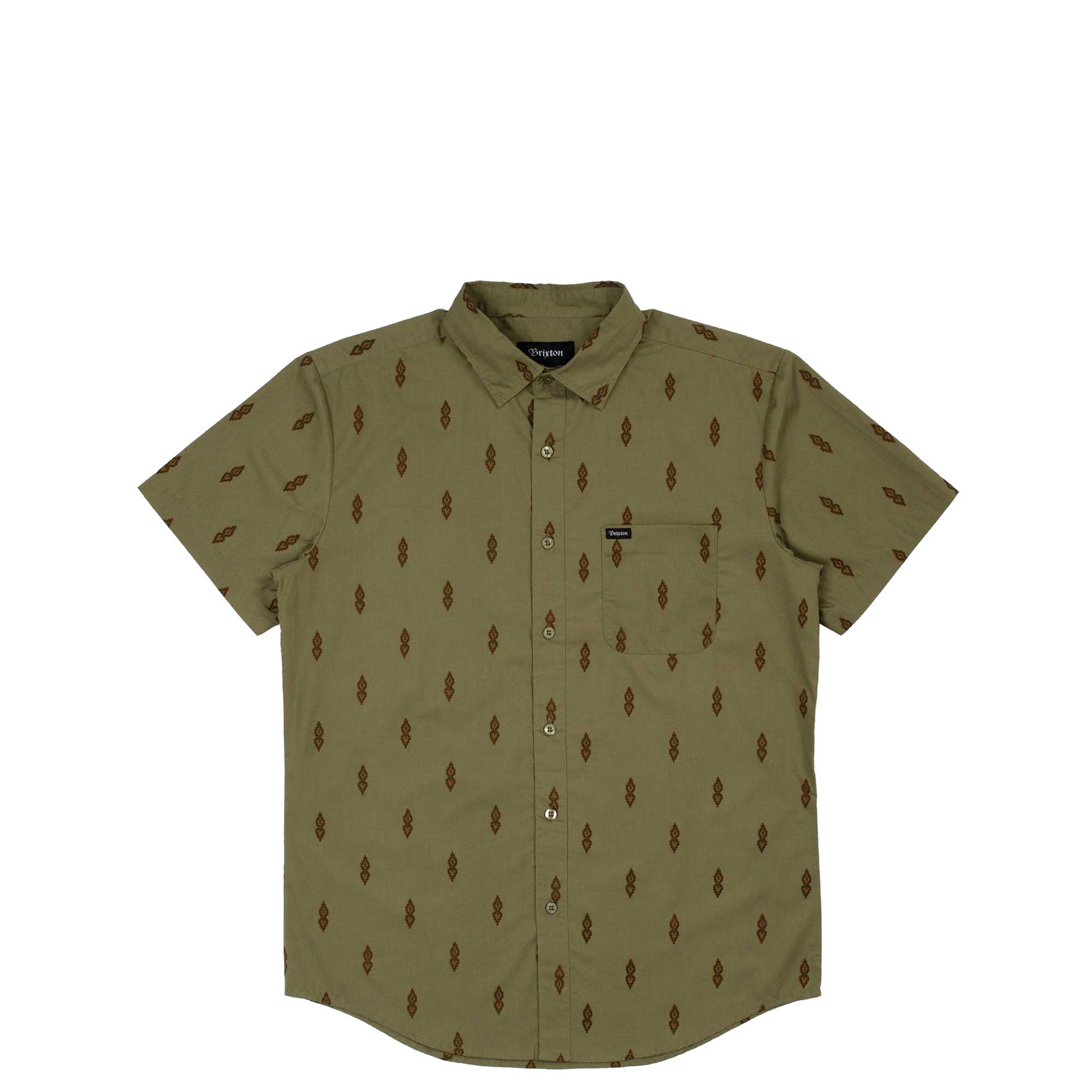 Brixton Charter Print s/s woven shirt — available at Norwood