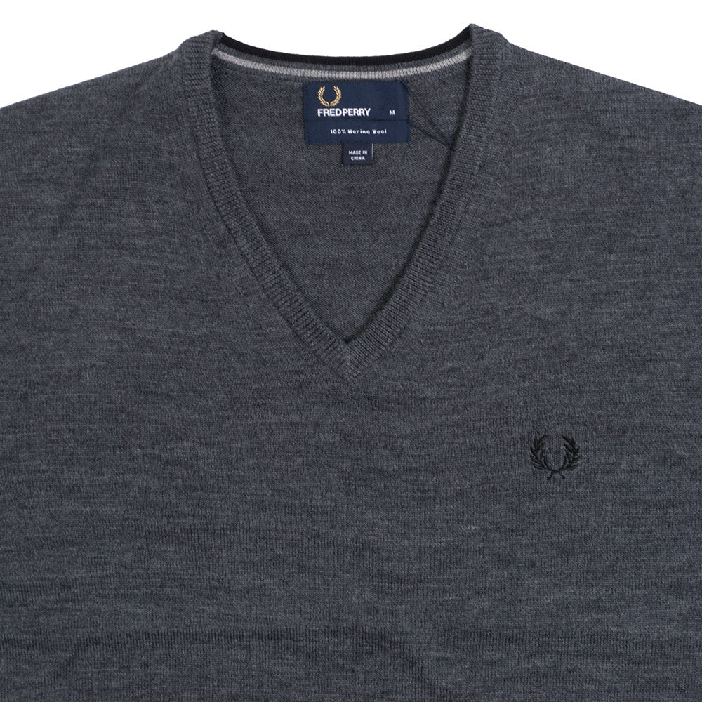 Fred Perry Classic Tipped V-Neck Sweater — available at Norwood