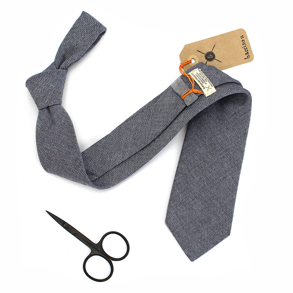 Cursor & Thread Harrison Herringbone neck tie — available at Norwood