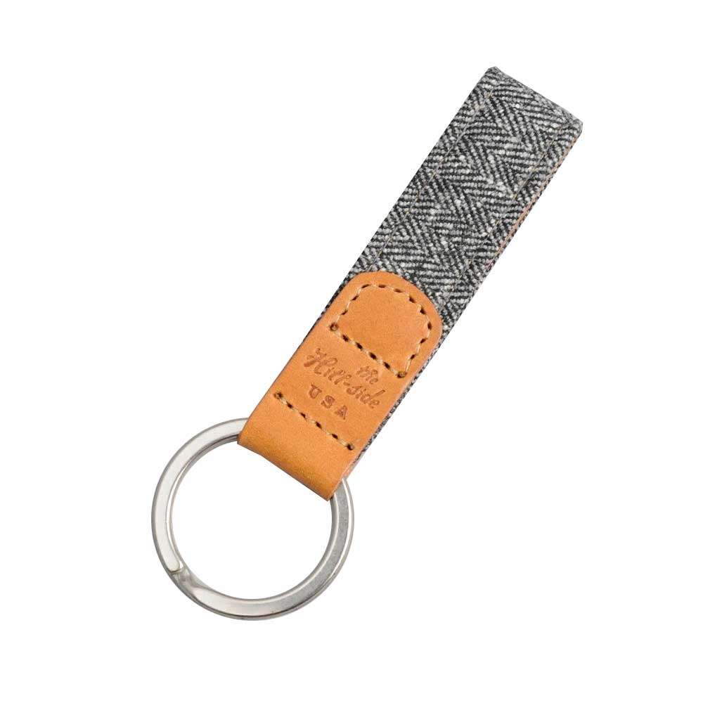 The Hill-Side Cotton Herringbone Tweed Key FOB — available at Norwood