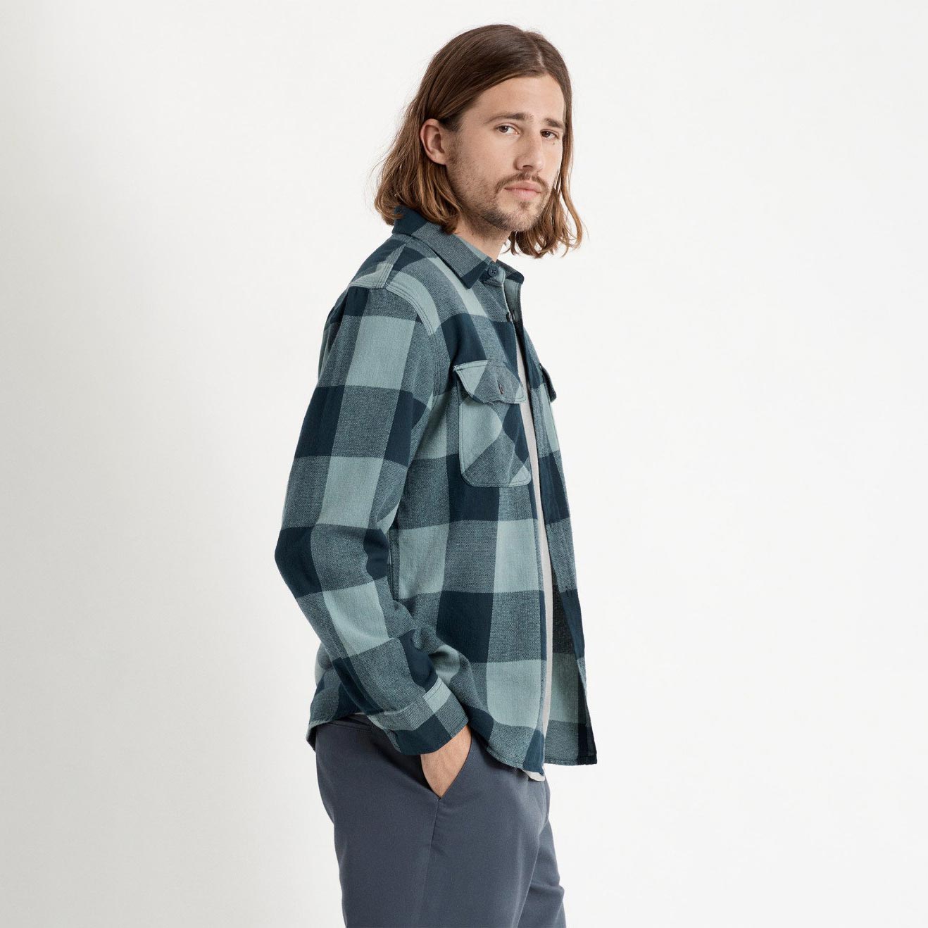 Brixton Bowery Lightweight L/s Flannel — available at Norwood