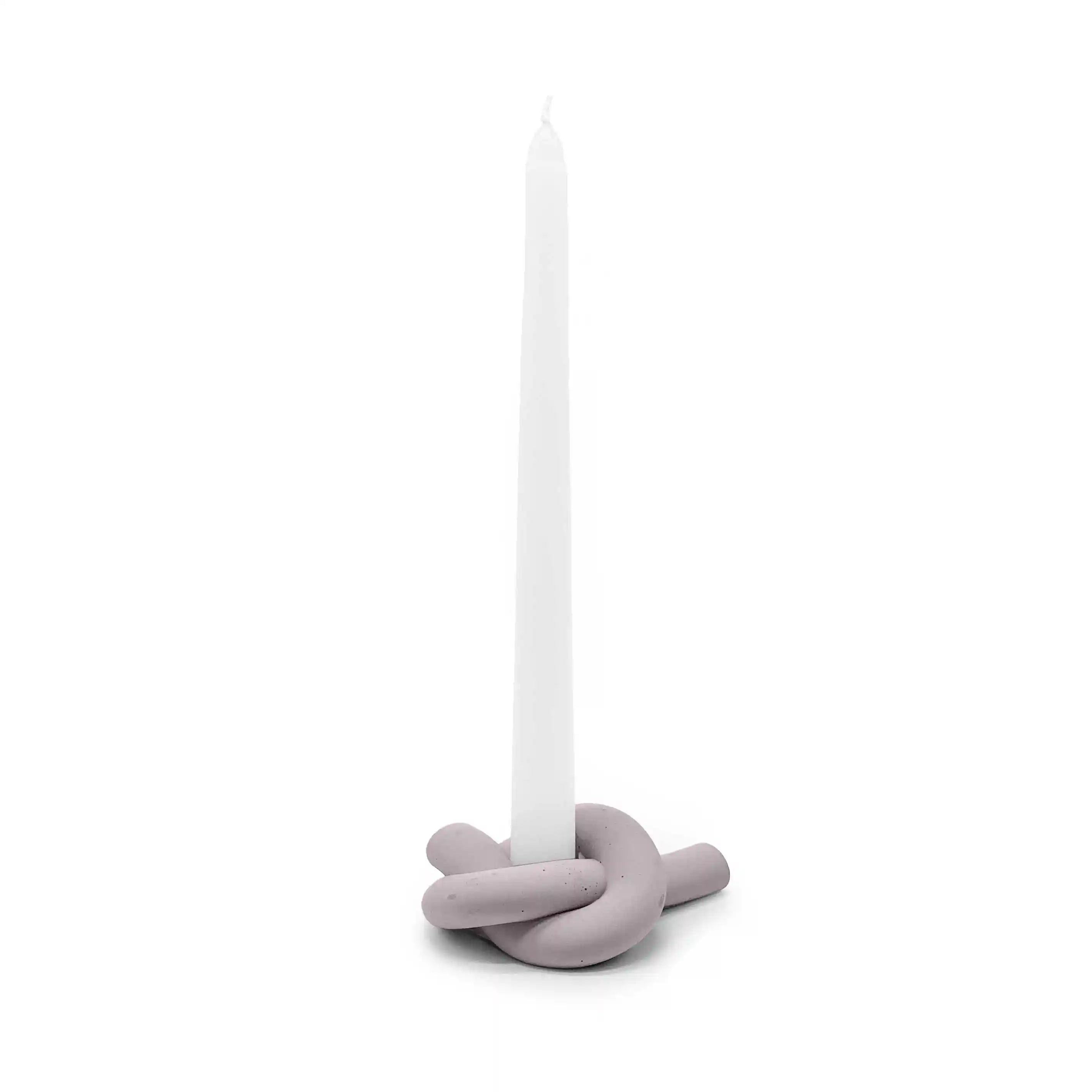 Uno Atelier Knot Concrete Candle Holder, Purple