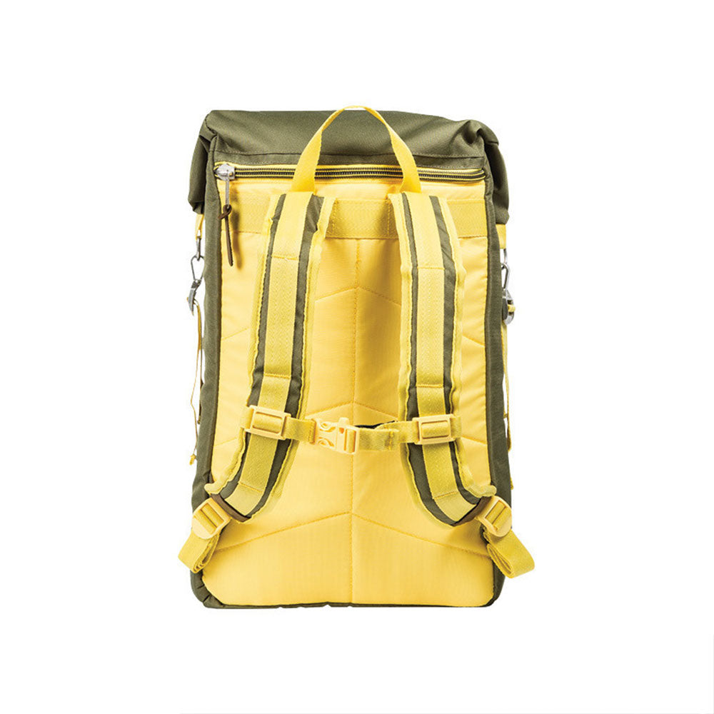 Poler Rolltop Backpack, Mossy/Dandelion — available at Norwood