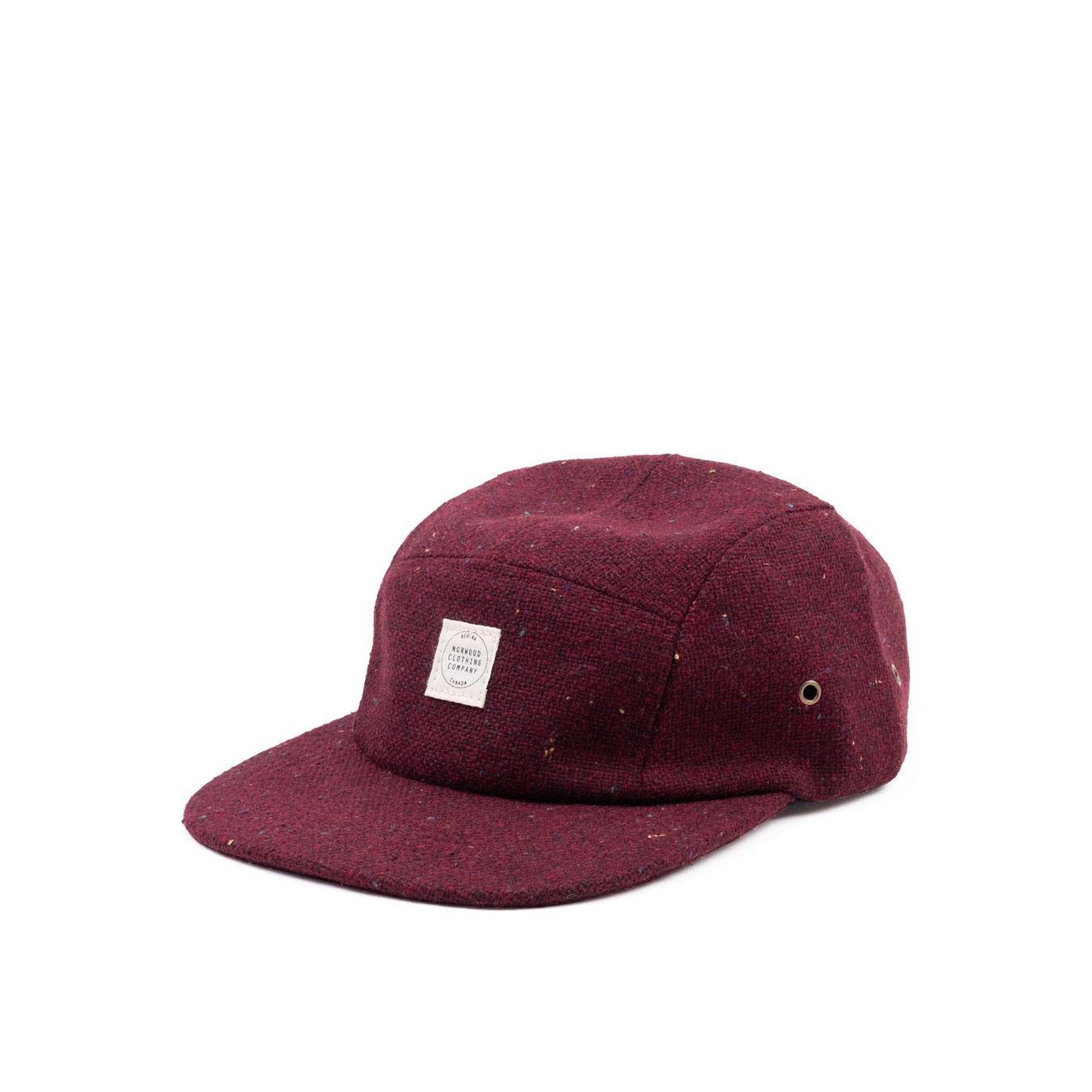 Norwood Postmark 2.0 tweed hat, maroon — available at Norwood