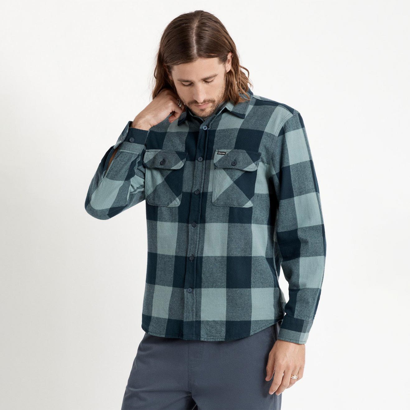Brixton Bowery Lightweight L/s Flannel — available at Norwood