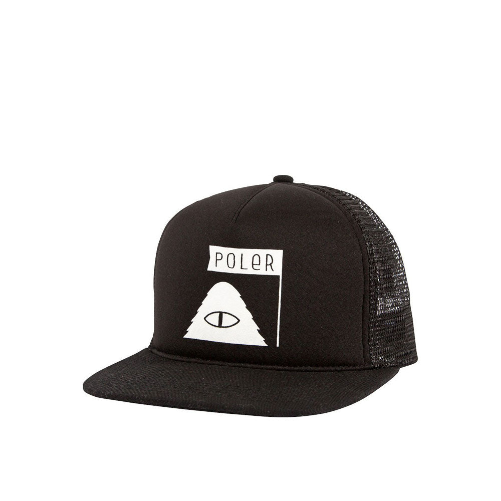 Poler Summit Mesh Trucker, black — available at Norwood