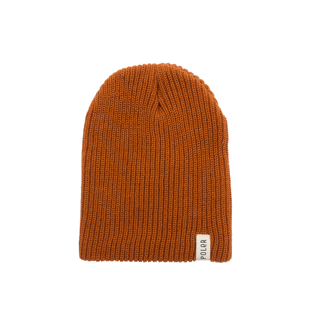 Poler Tube City Beanie, Burnt Orange — available at Norwood