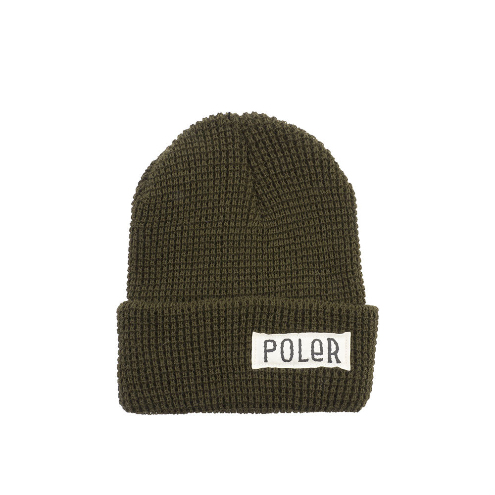 Poler Tube Workerman Beanie, Olive — available at Norwood