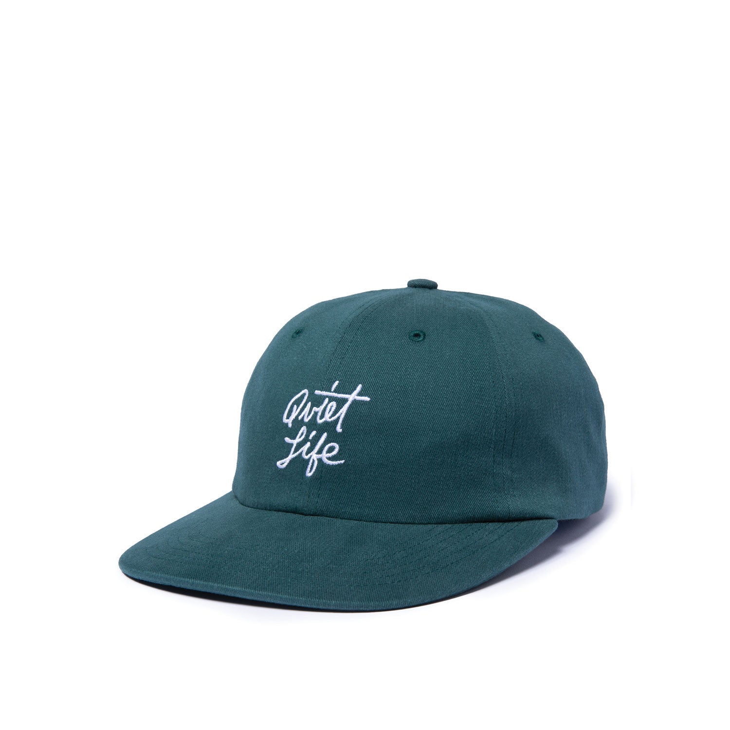 The Quiet Life Script Polo Hat, hunter green — available at Norwood