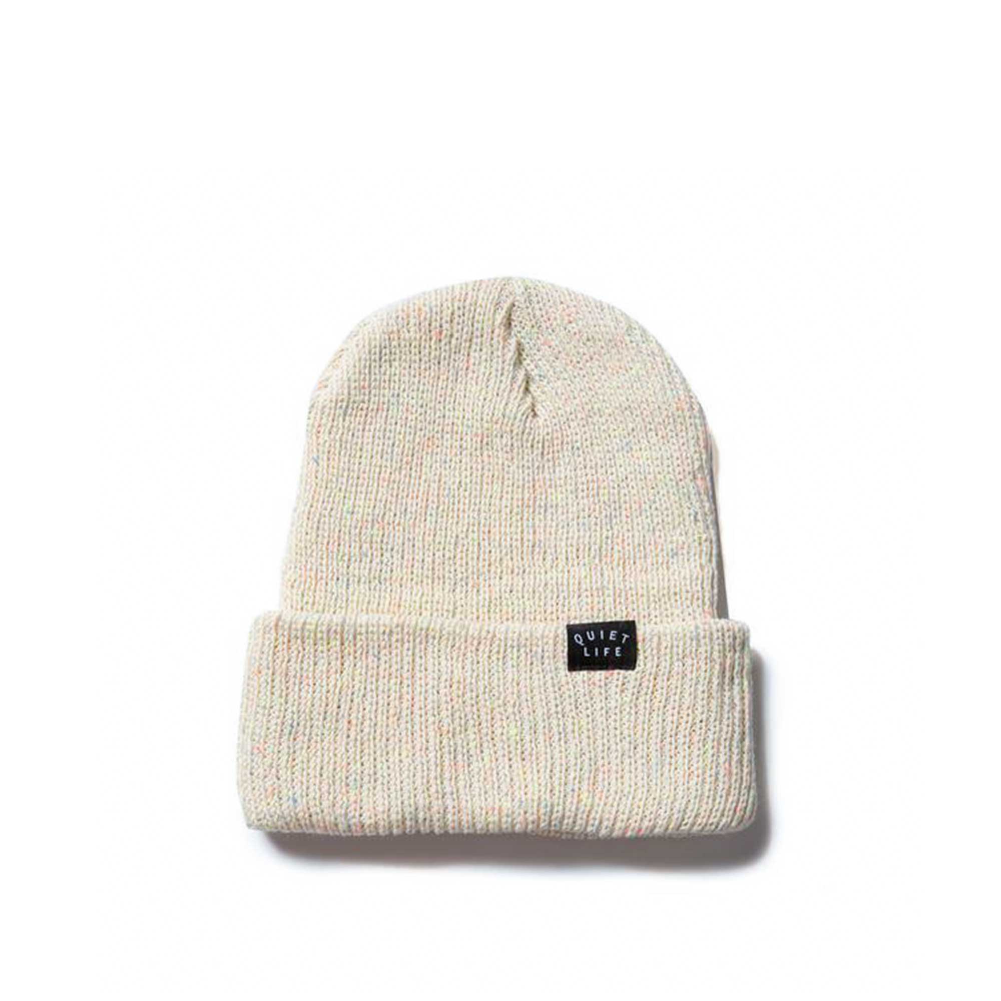 Quiet Life Standard beanie, cream speckle — available at Norwood