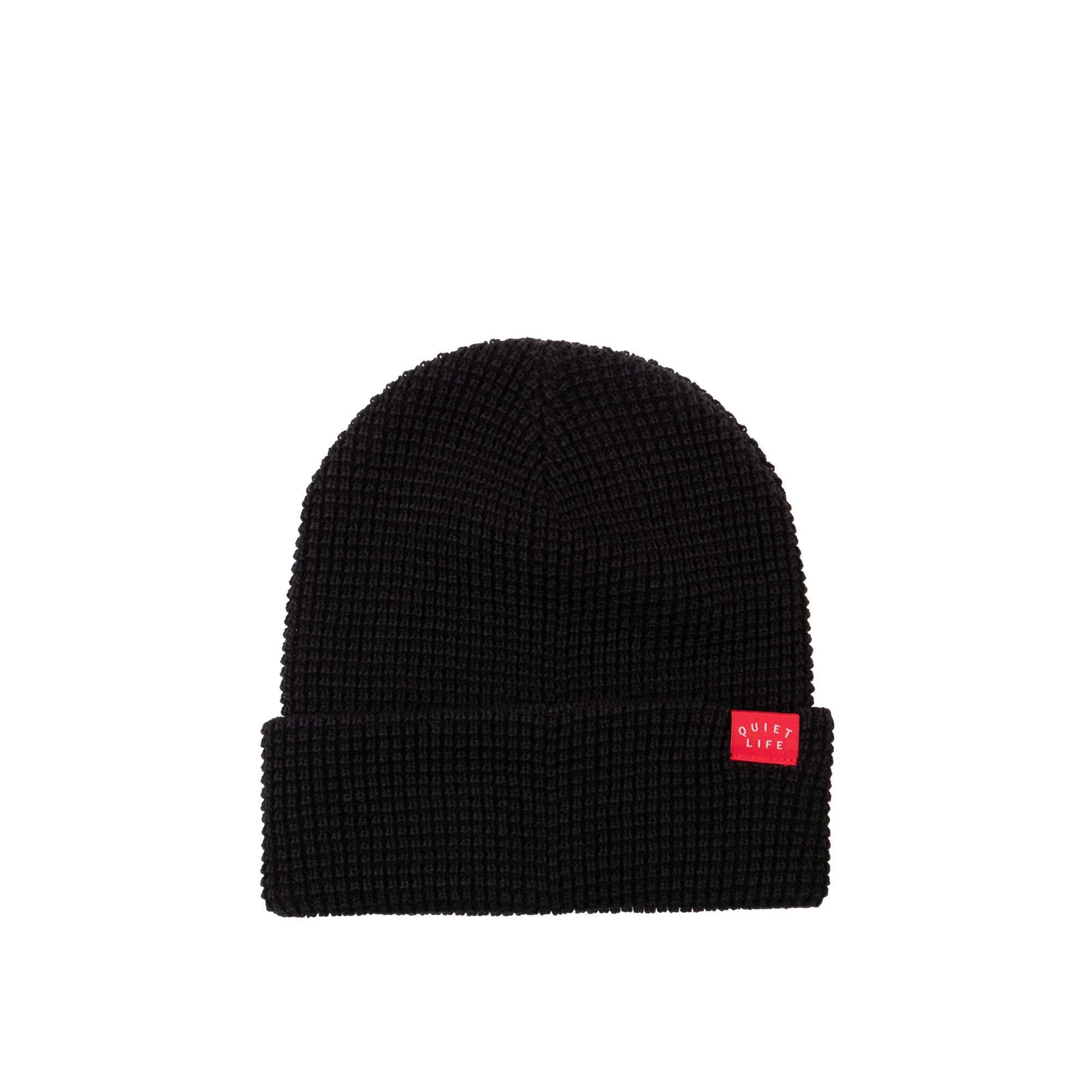 Quiet Life Waffle beanie, black — available at Norwood