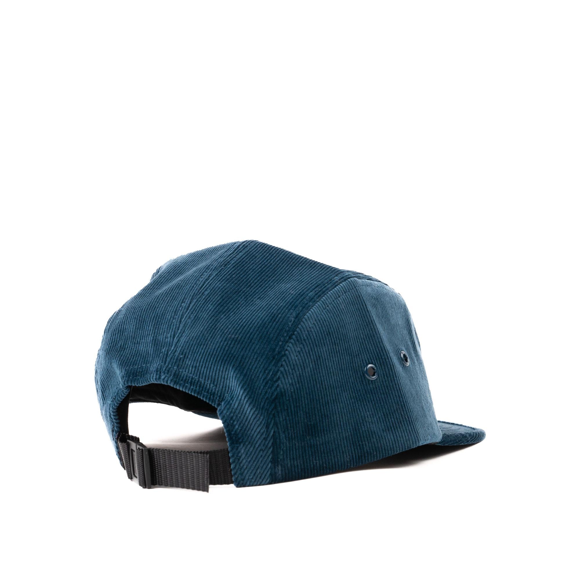Quiet Life Cord 5 Panel hat, blue — available at Norwood
