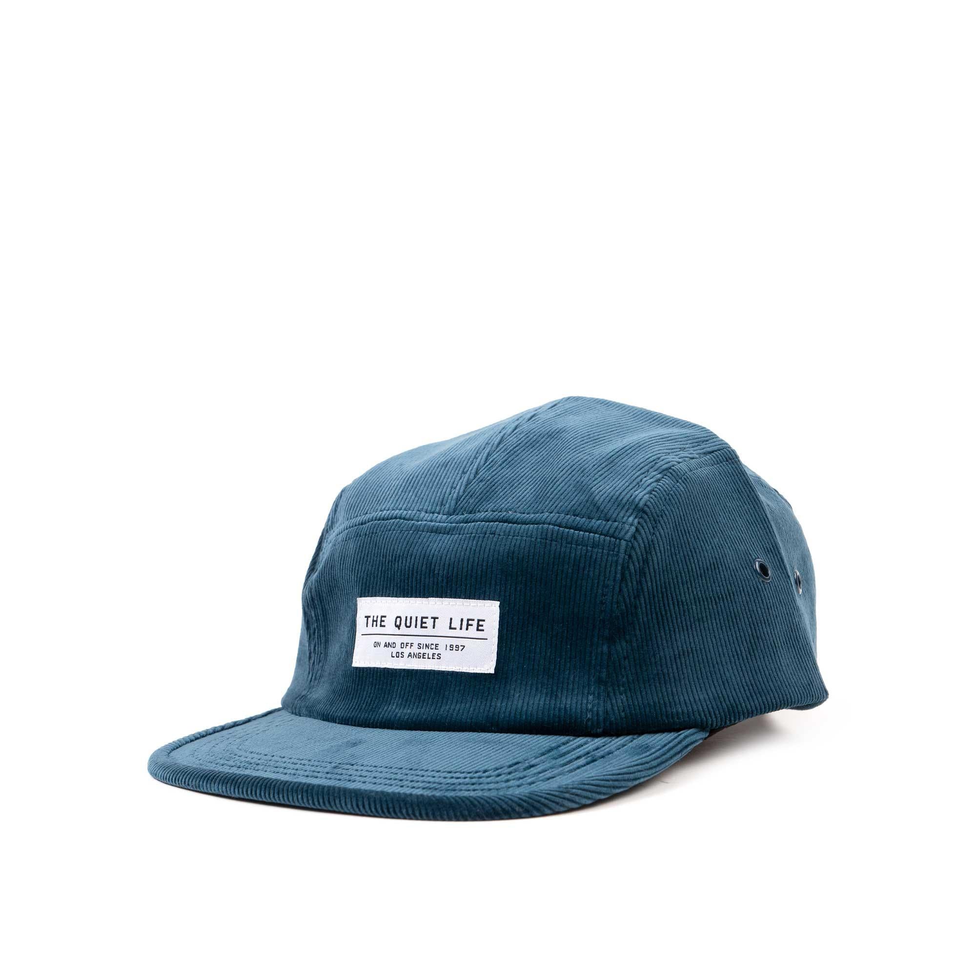 Quiet Life Cord 5 Panel hat, blue — available at Norwood
