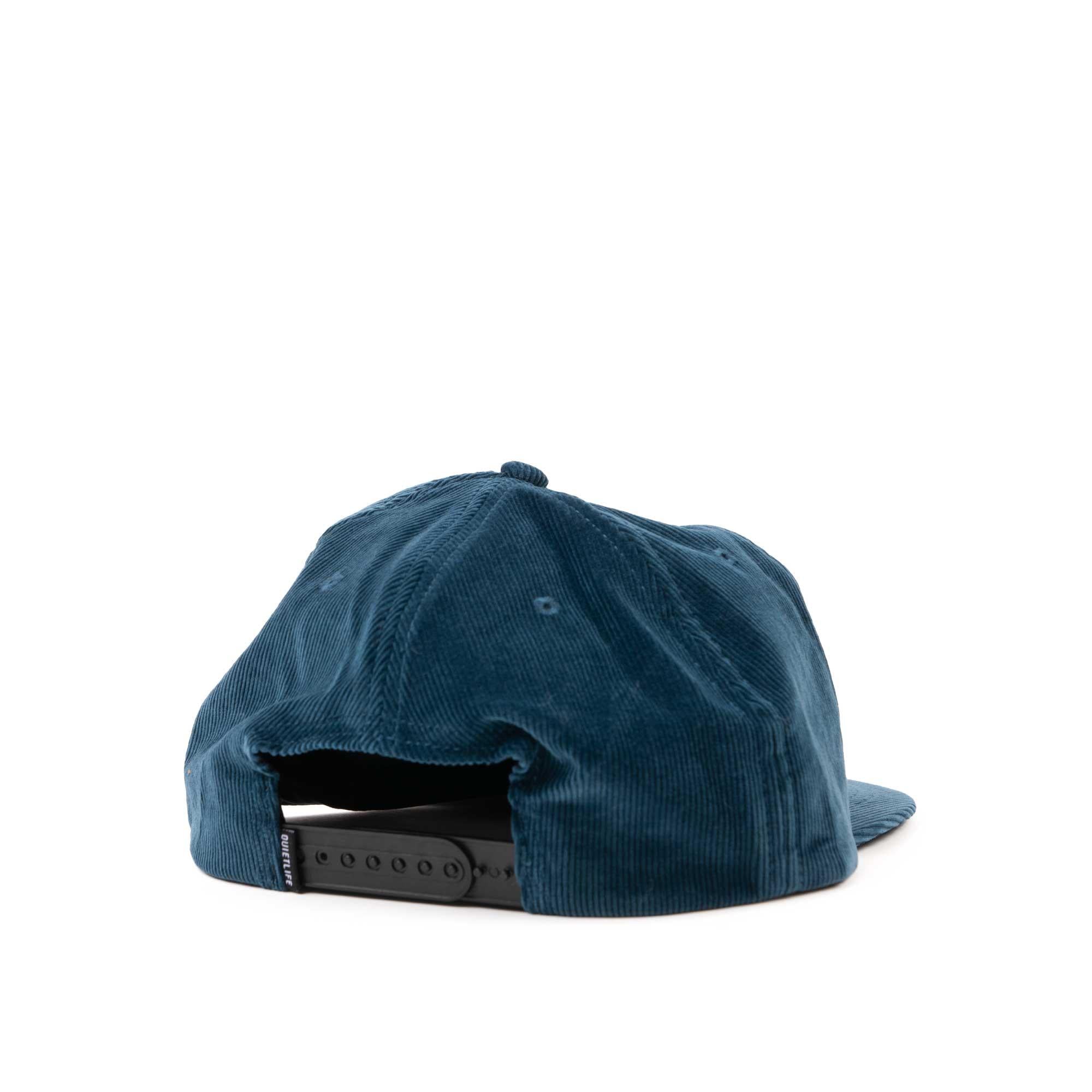 Quiet Life Standard Cord relaxed snapback hat, blue — available at Norwood