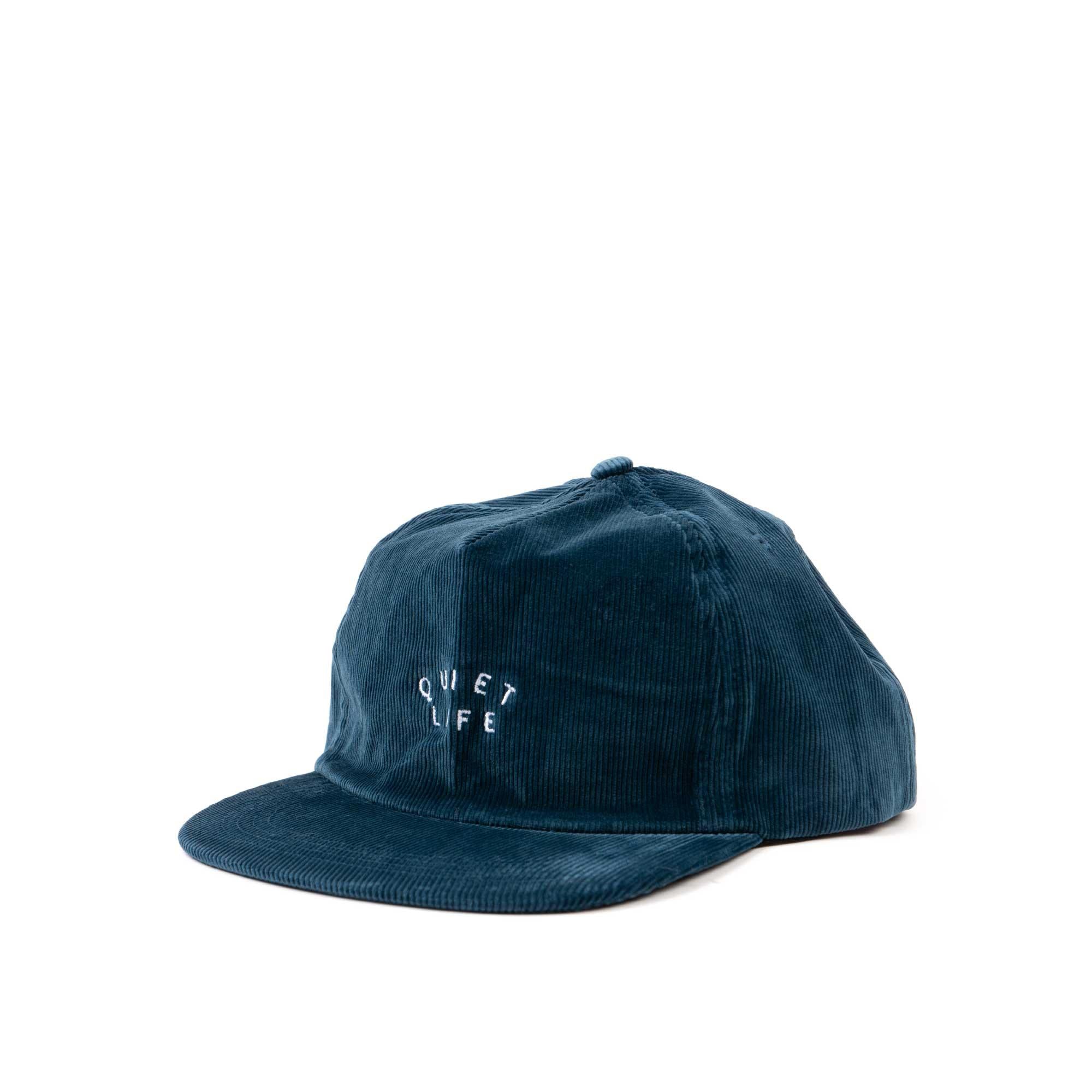 Quiet Life Standard Cord relaxed snapback hat, blue — available at Norwood
