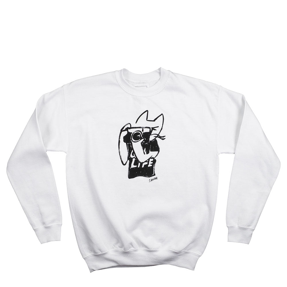 Quiet Life Sanders Camera Crewneck — available at Norwood