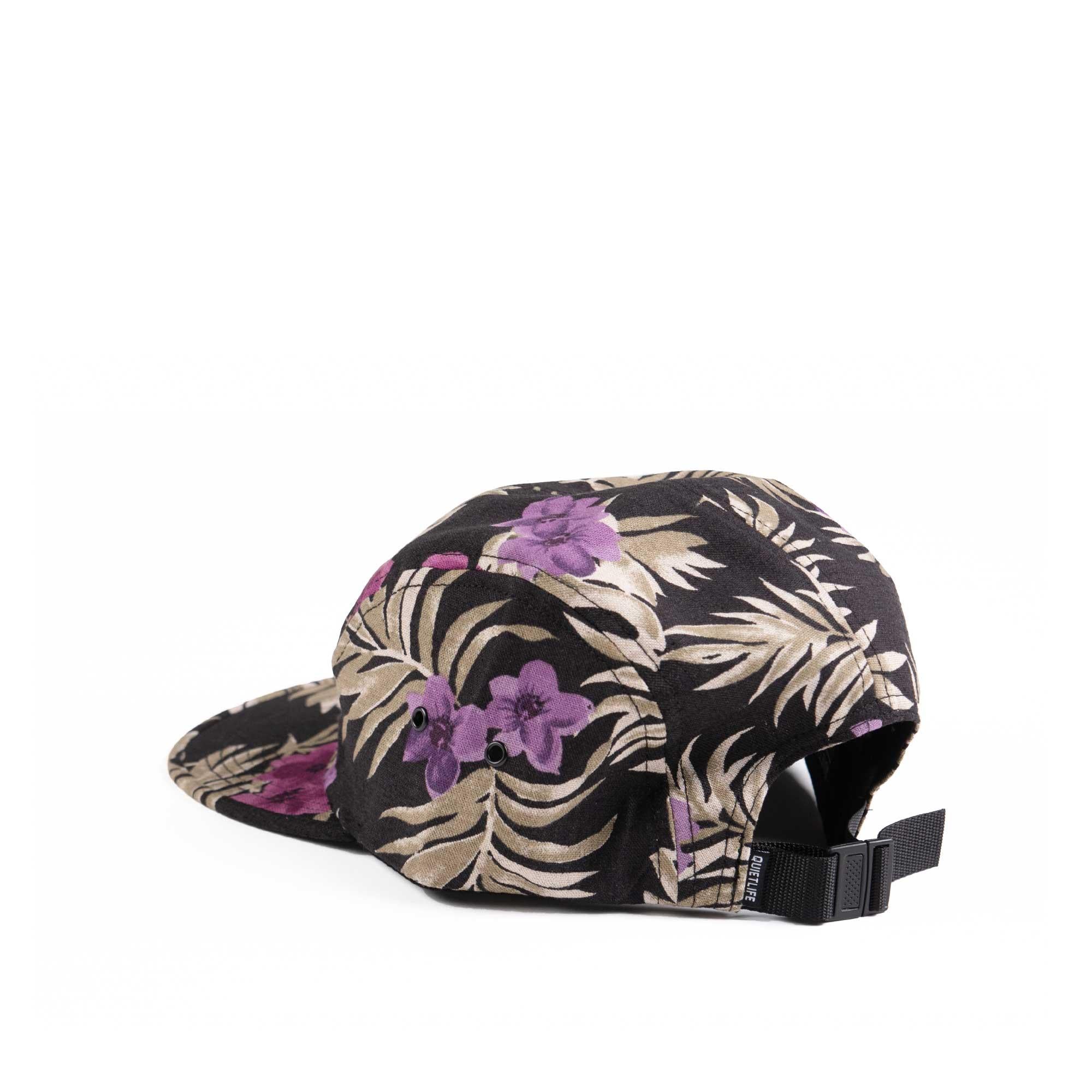 Quiet Life Hawaiian Floral 5 Panel camper hat — available at Norwood