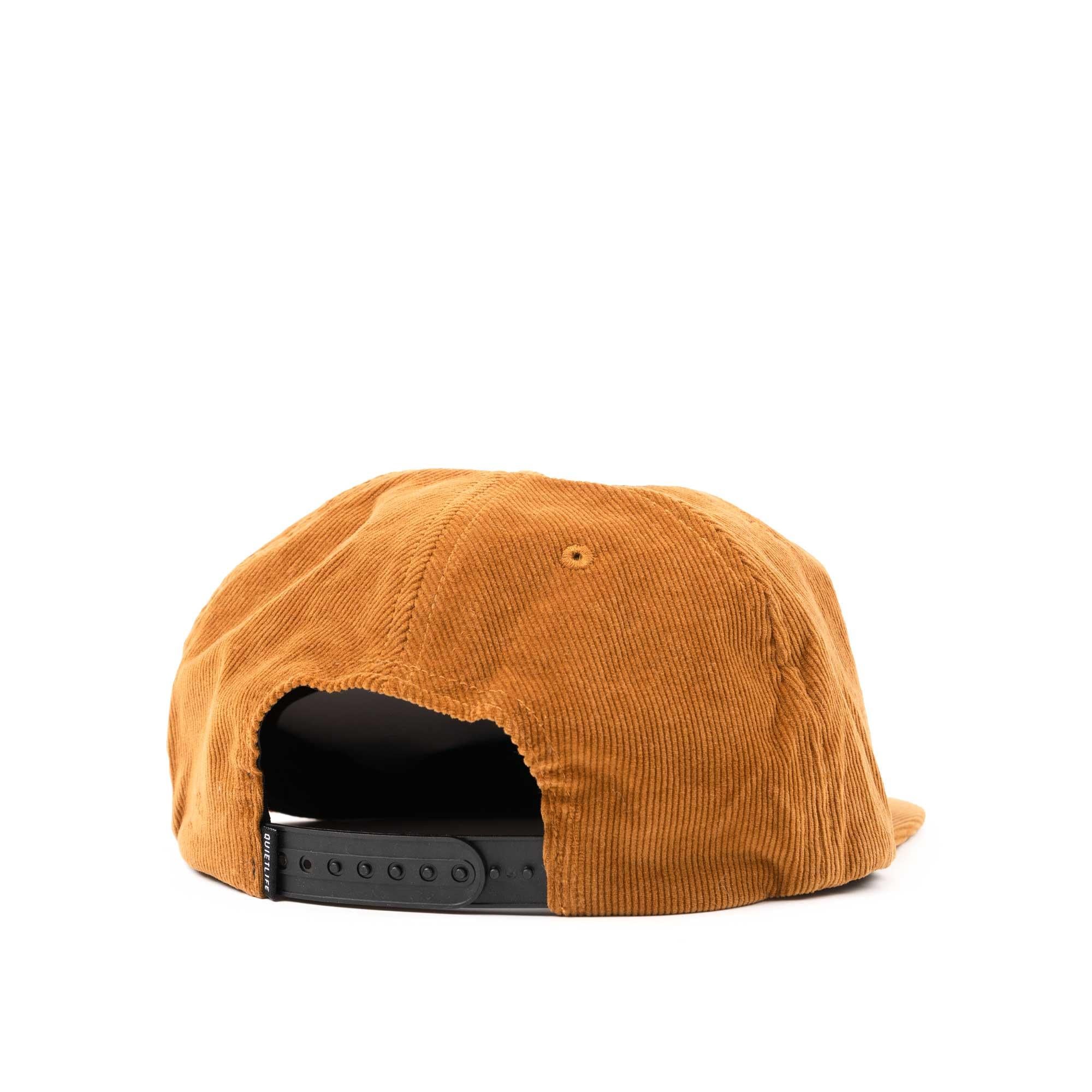Quiet Life Standard Cord relaxed snapback hat, tan — available at Norwood