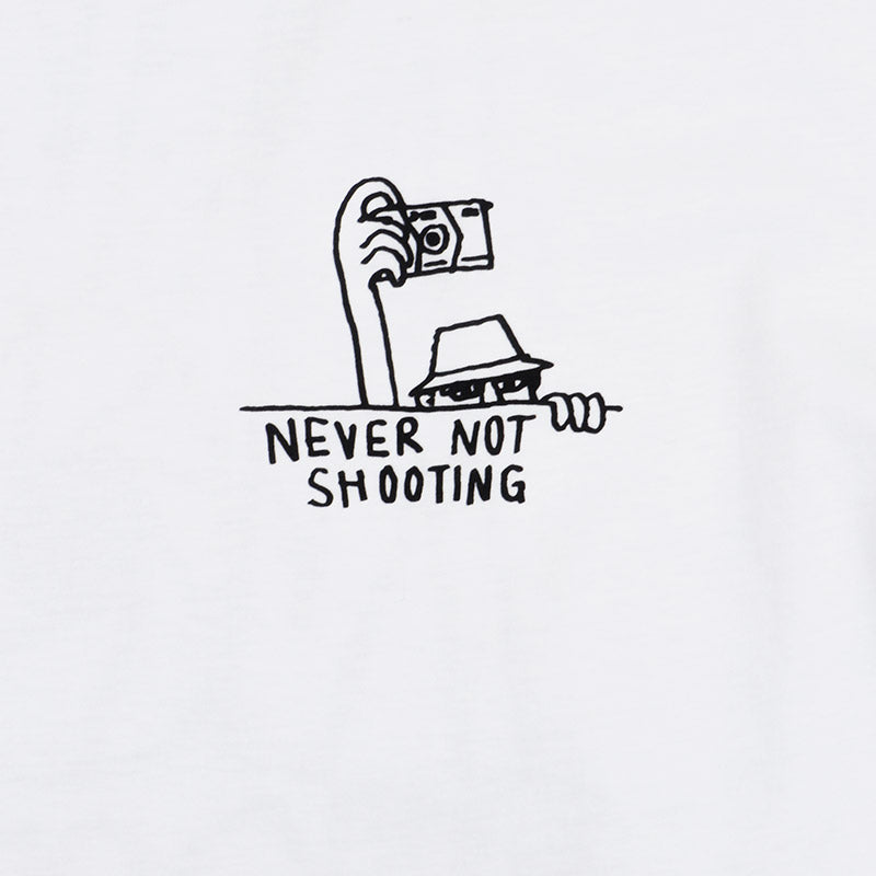 Quiet Life Never Not Shooting premium tee — available at Norwood