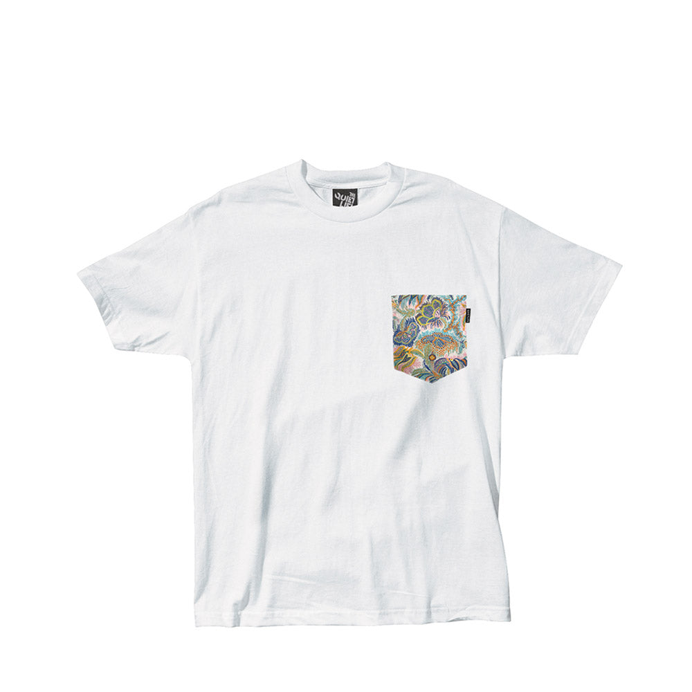 The Quiet Life Paisley Coral pocket tee - white — available at Norwood