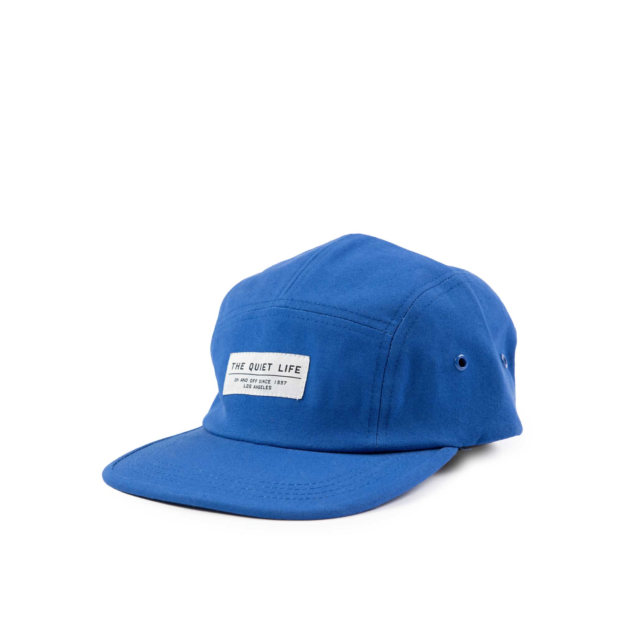 Quiet Life Photographer 5 panel hat, blue — available at Norwood