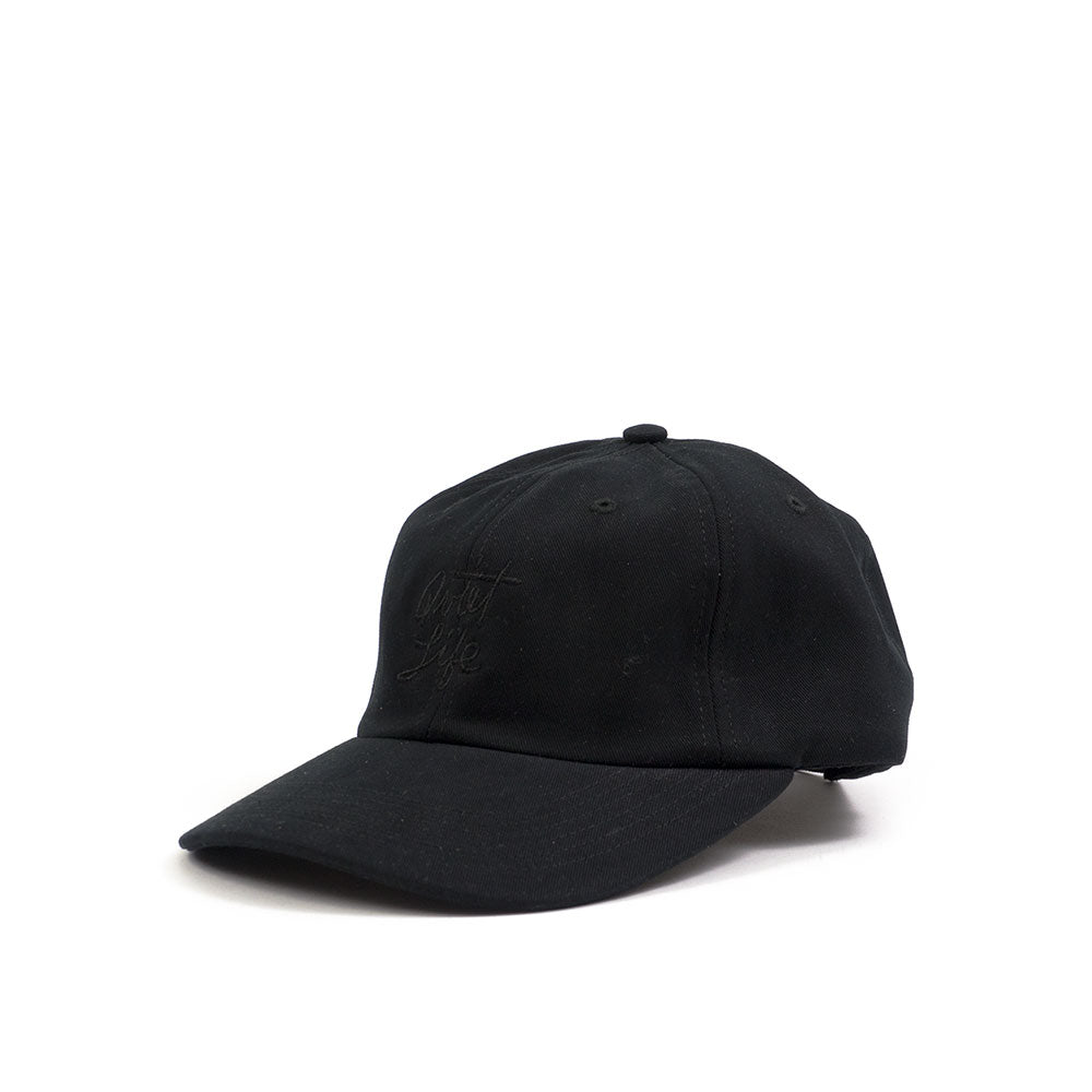 Quiet Life Cursive Polo hat, black — available at Norwood