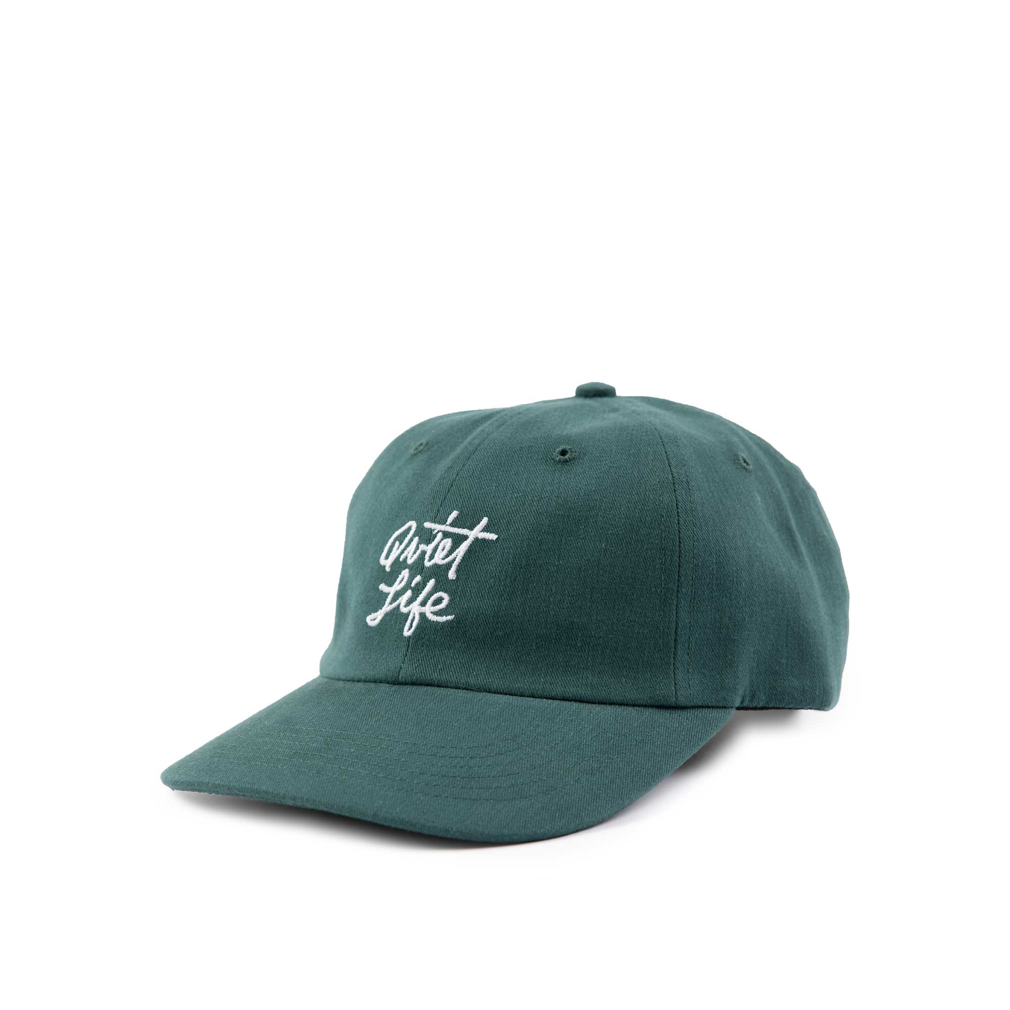 Quiet Life Script Polo hat, hunter green — available at Norwood