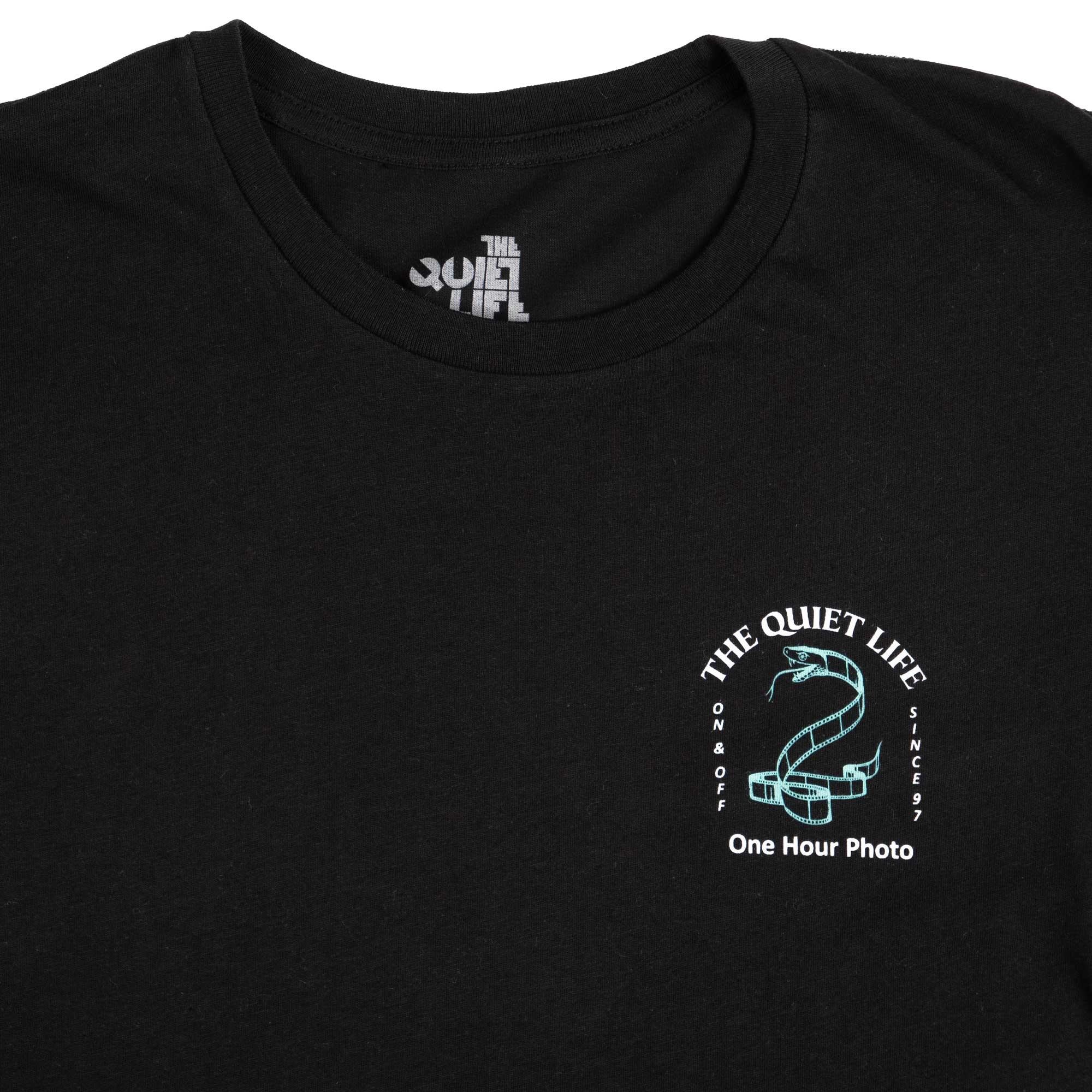 Quiet Life Snake Film premium tee — available at Norwood