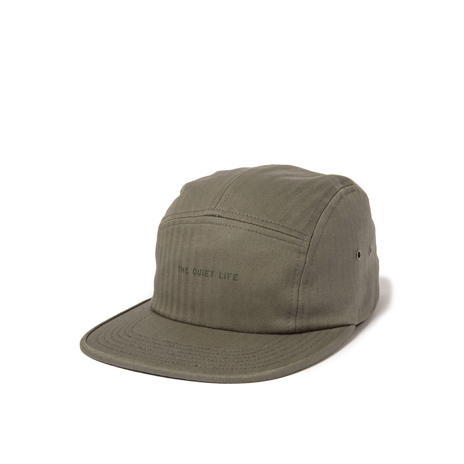 Quiet Life Herringbone 5-Panel Camper Hat - sage — available at Norwood