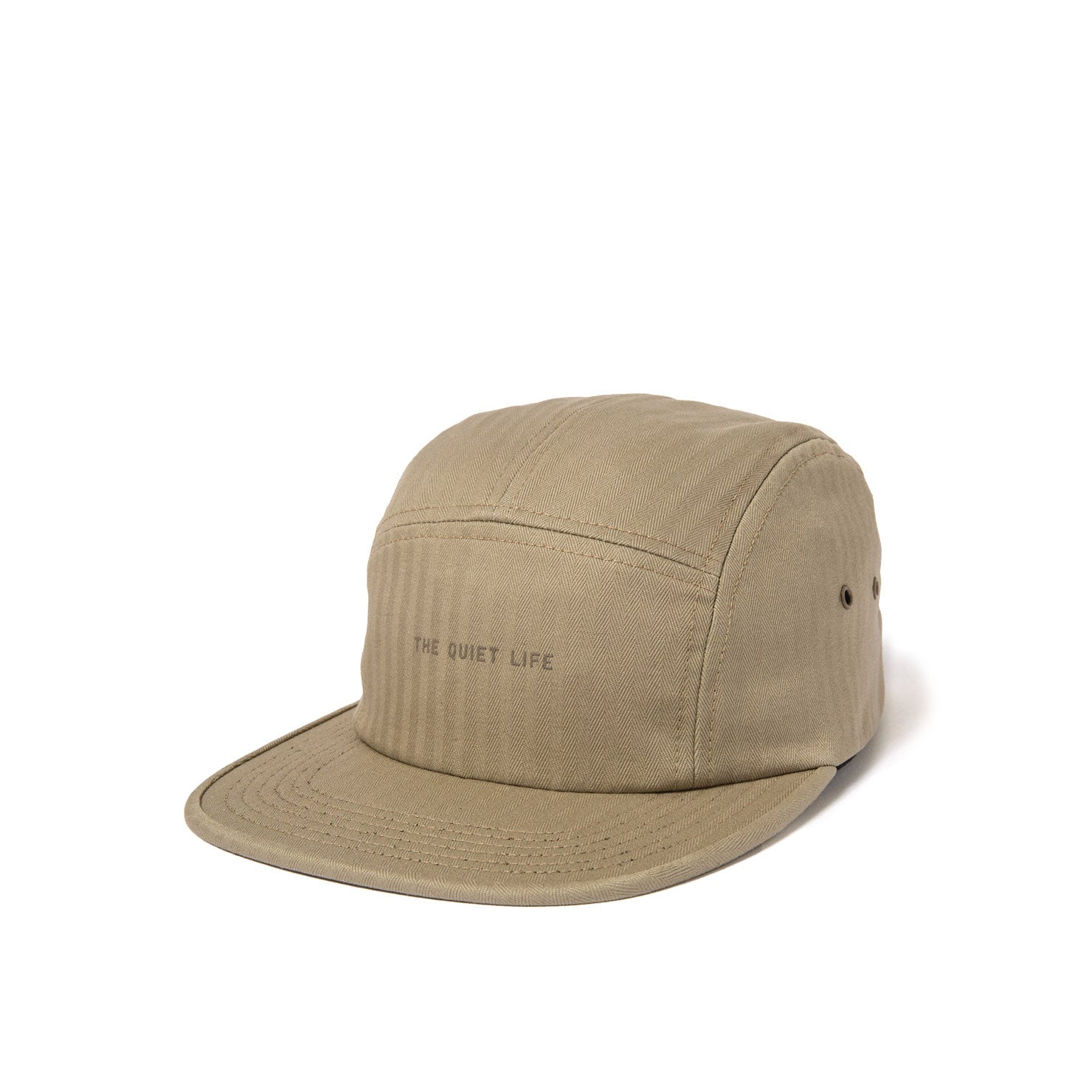 Quiet Life Herringbone 5-Panel Camper Hat - bark — available at Norwood