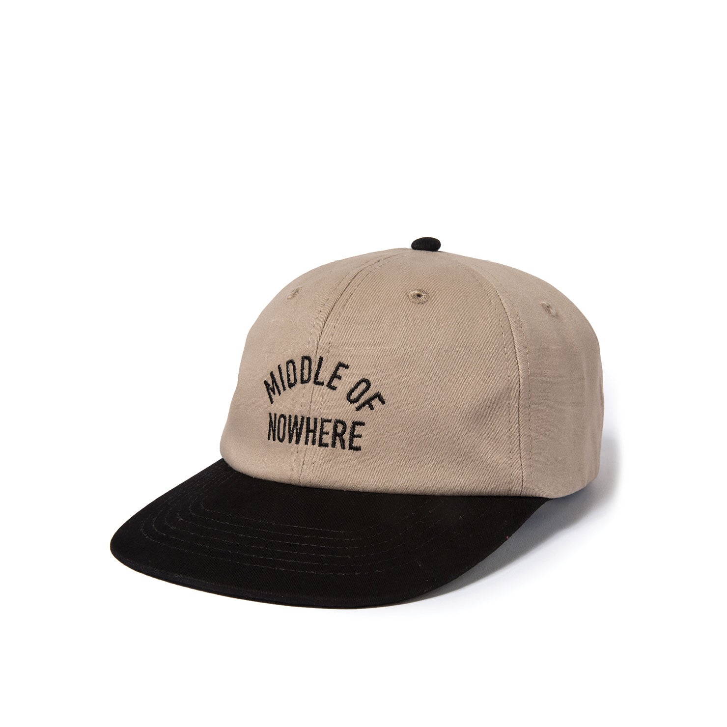 Quiet Life Middle of Nowhere Polo Hat - stone/black — available at Norwood