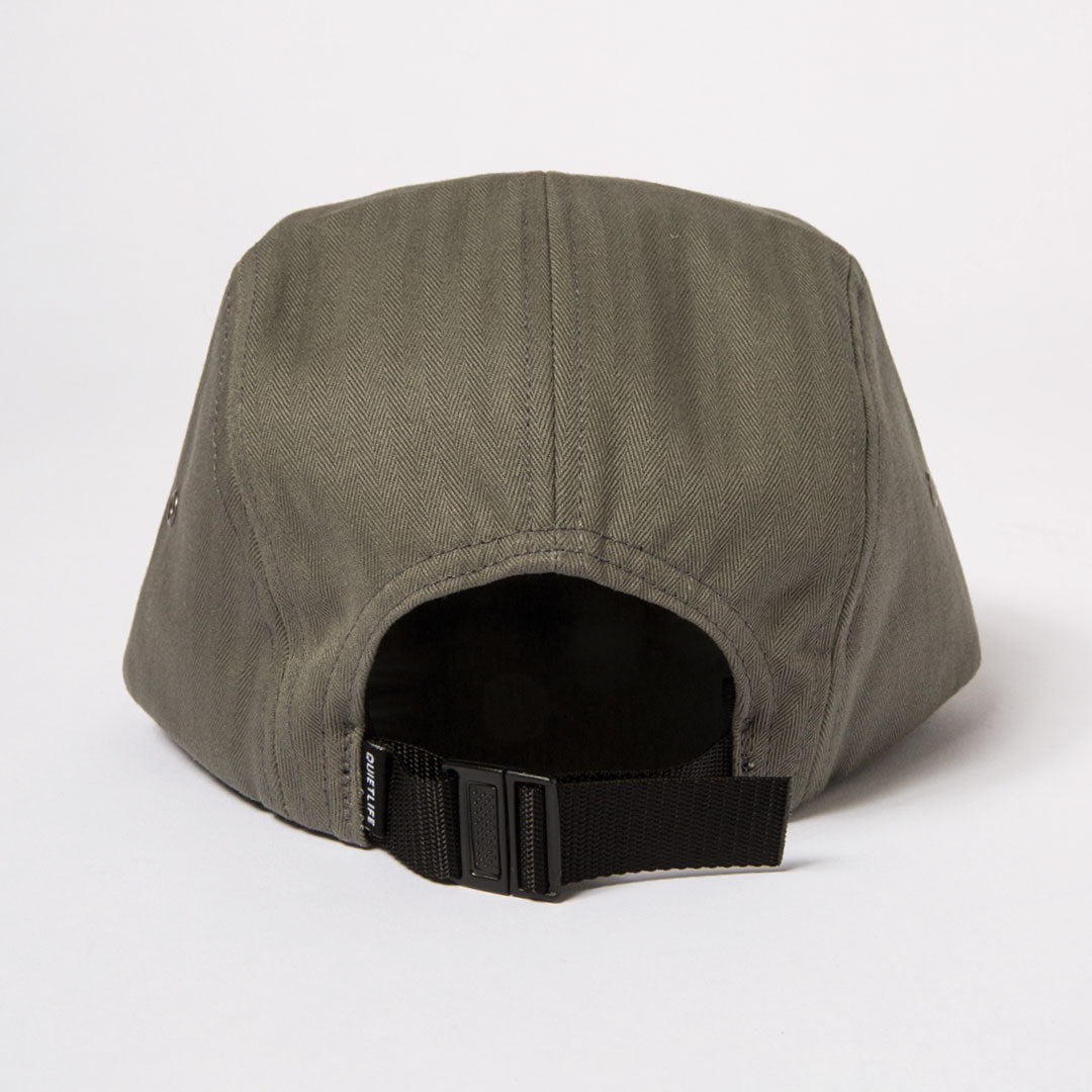 Quiet Life Herringbone 5-Panel Camper Hat - sage — available at Norwood