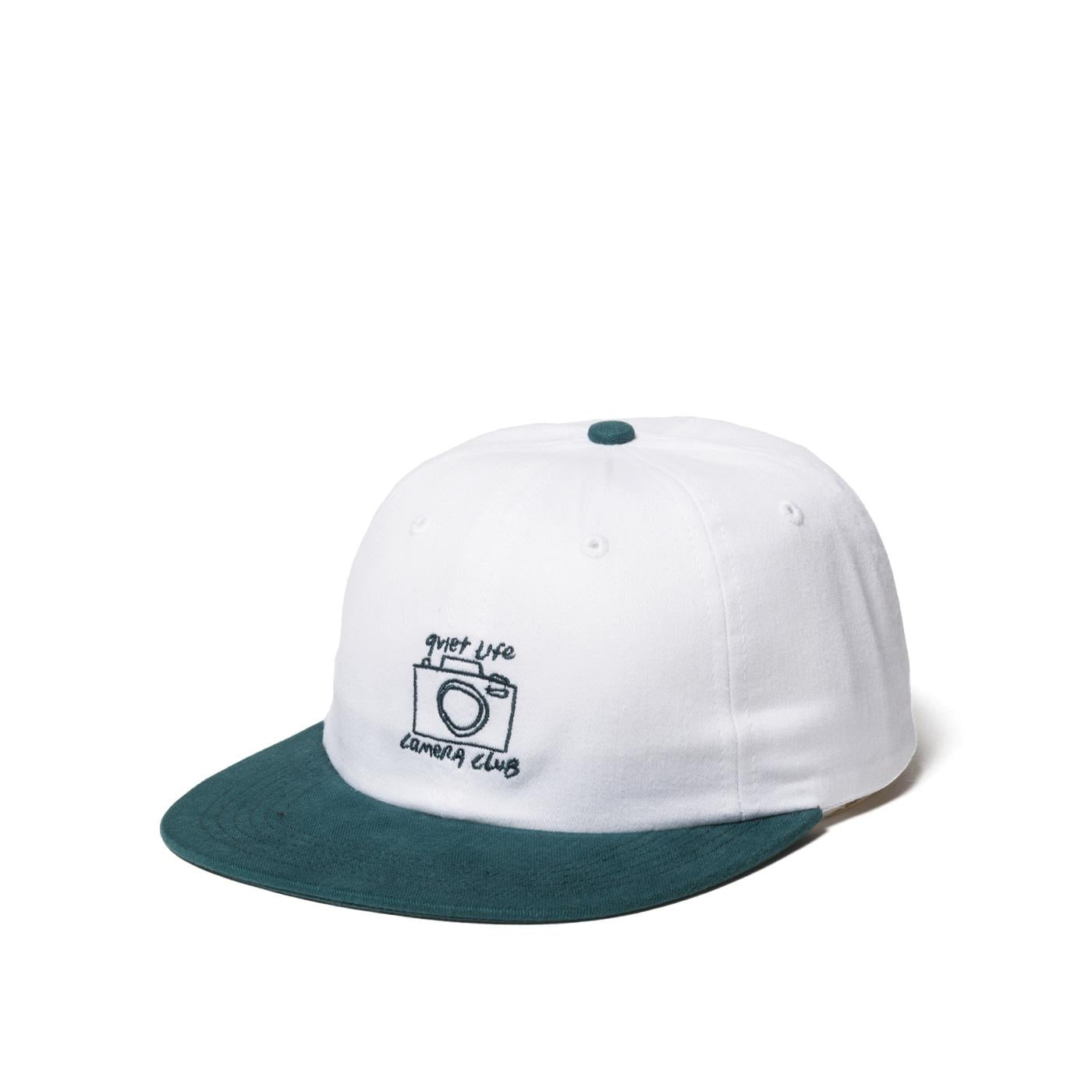 The Quiet Life Camera Club Polo Hat USA - White/Hunter — available at Norwood