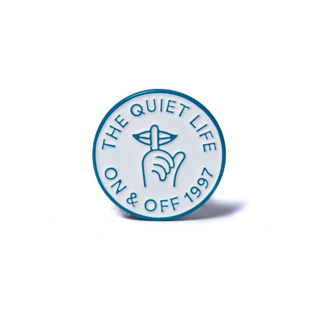 Quiet Life Shhh Circle Lapel Pin — available at Norwood