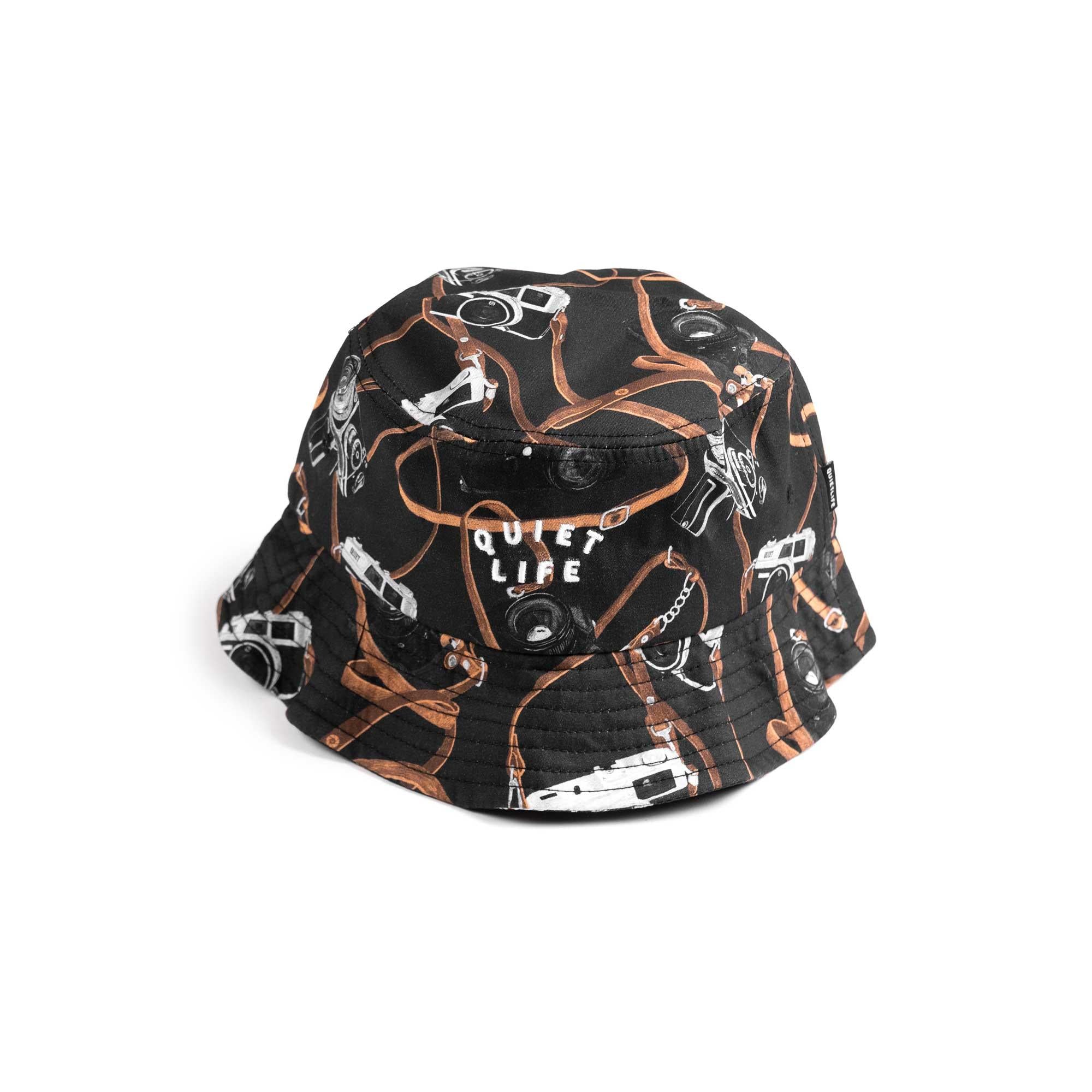 Quiet Life Camera Strap bucket hat, black — available at Norwood