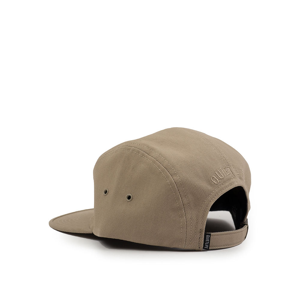 Quiet Life Traveler 5 panel hat, khaki — available at Norwood