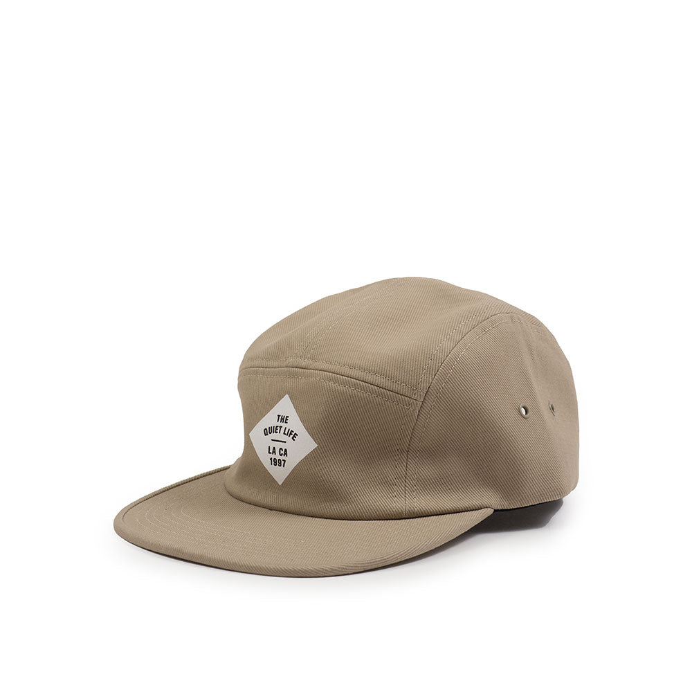 Quiet Life Traveler 5 panel hat, khaki — available at Norwood