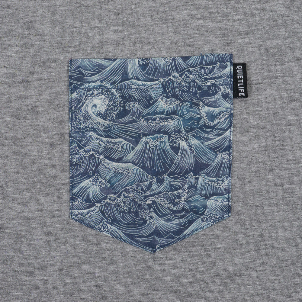 Quiet Life Wave premium pocket tee — available at Norwood