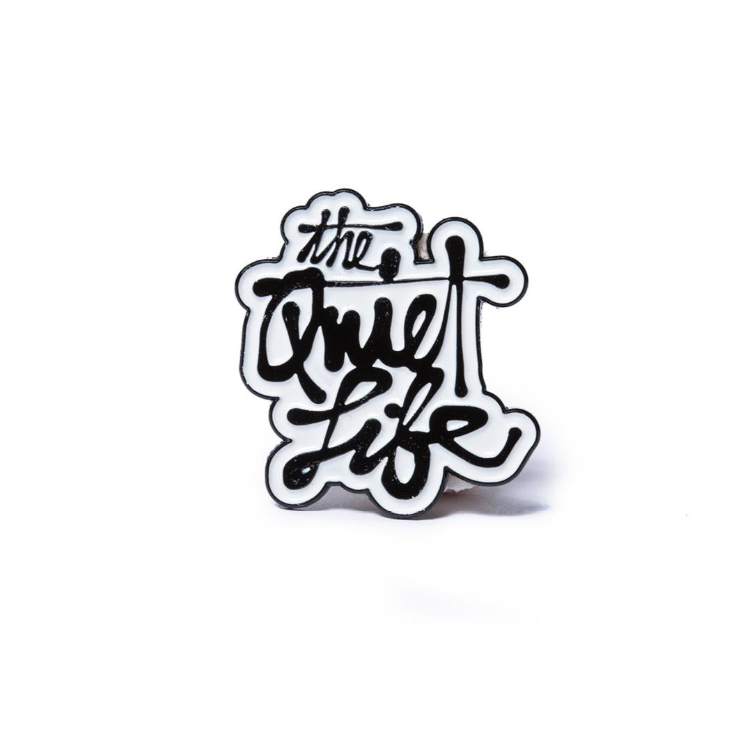 Quiet Life Cody Script Lapel Pin — available at Norwood