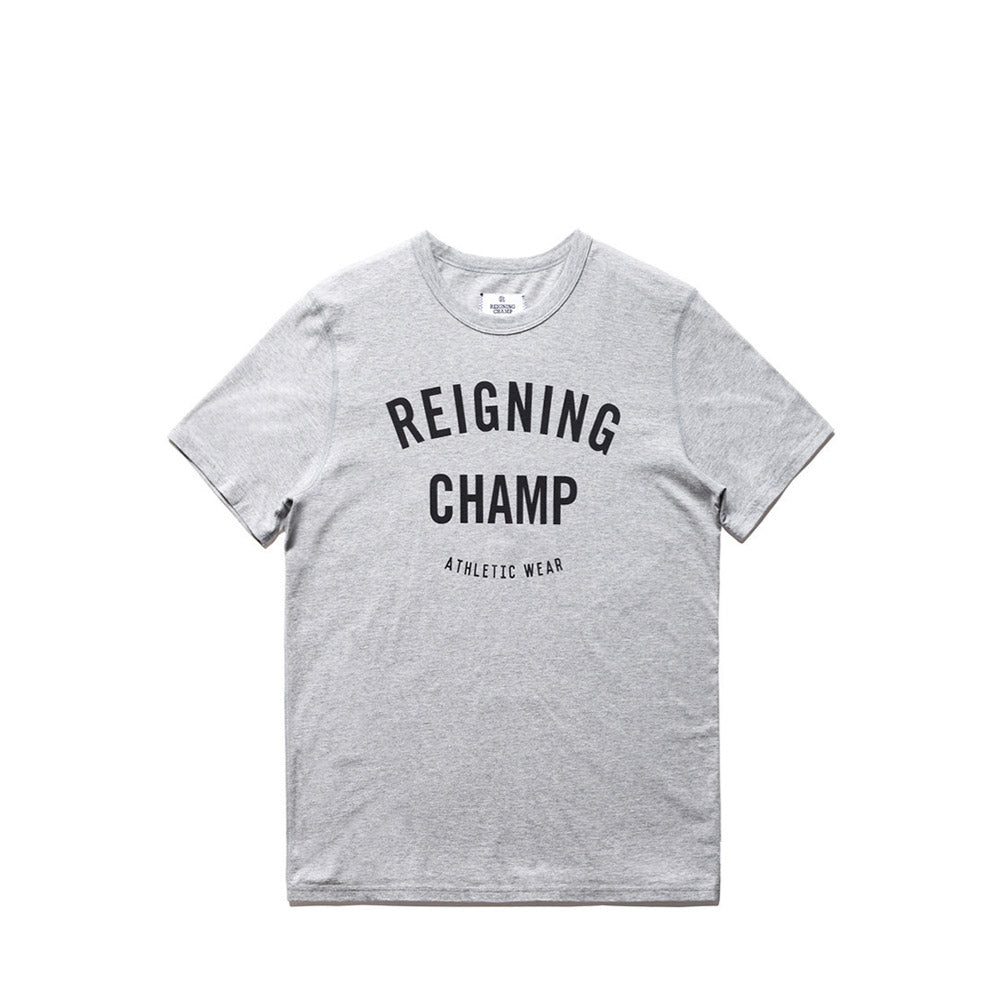 Reigning Champ Jersey Gym Logo tee — available at Norwood