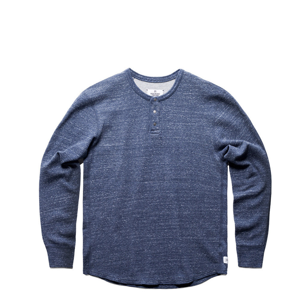 Reigning Champ Mesh Jersey Longsleeve Henley — available at Norwood