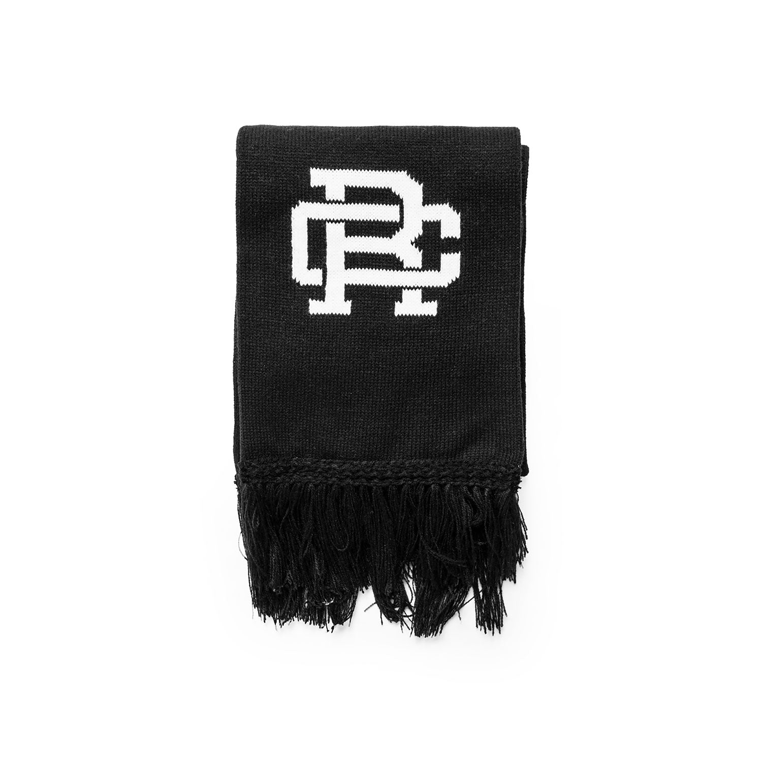 Reigning Champ Knit Stadium scarf - black/white — available at Norwood